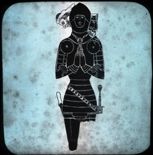 The damaged brass monument to Sir John Drayton, a knight..., Dorchester Abbey, Oxfordshire.  Creator: Henry Taunt.