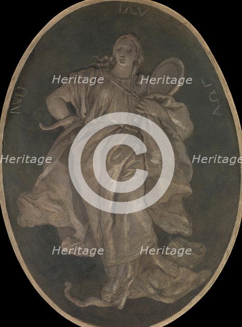 Prudence, 1760. Creator: Workshop of Giovanni Battista Tiepolo.