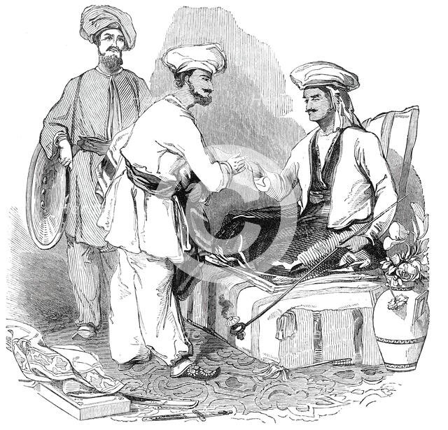 Bokhara chief giving audience, 1844.  Creator: Unknown.