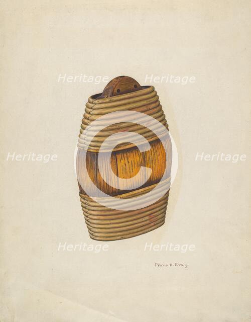 Willow-Bound Flask, c. 1940. Creator: Frank Gray.