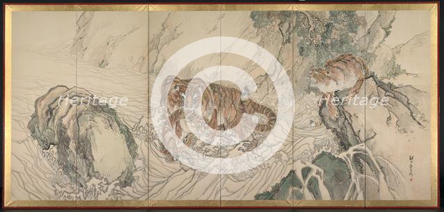 Tiger Family, early 1800s. Creator: Kishi Ganku (Japanese, 1749/56-1838).