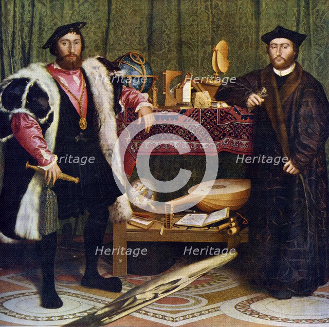 'The Ambassadors', 1533, (1912).Artist: Hans Holbein the Younger