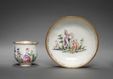 Cup and Saucer, mid-18th century. Creator: Unknown.