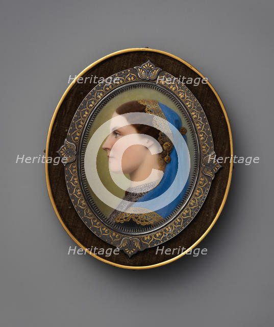 Miniature of Mabel Morrison, 1866. Creator: Charles Lepec.