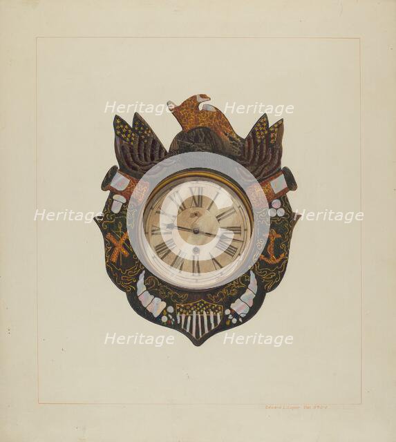 Eight Day Marine Clock, c. 1938. Creator: Edward L Loper.