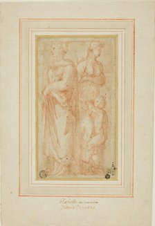 Two Female Figures with Child, 1530/45. Creator: Valerio Belli.