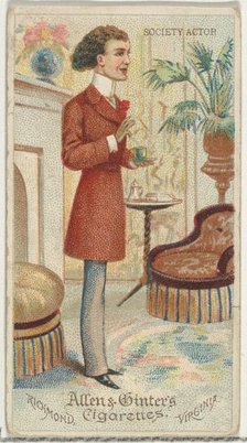 Society Actor, from World's Dudes series (N31) for Allen & Ginter Cigarettes, 1888. Creator: Allen & Ginter.