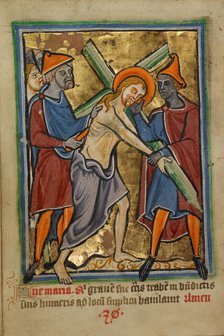 Christ Carrying the Cross, about 1190-1200; text added about 1480-1490. Creator: Unknown.