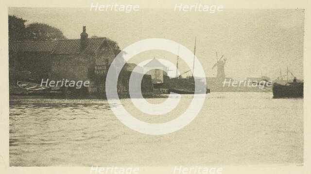 Bound for the North River, 1887. Creator: Peter Henry Emerson.