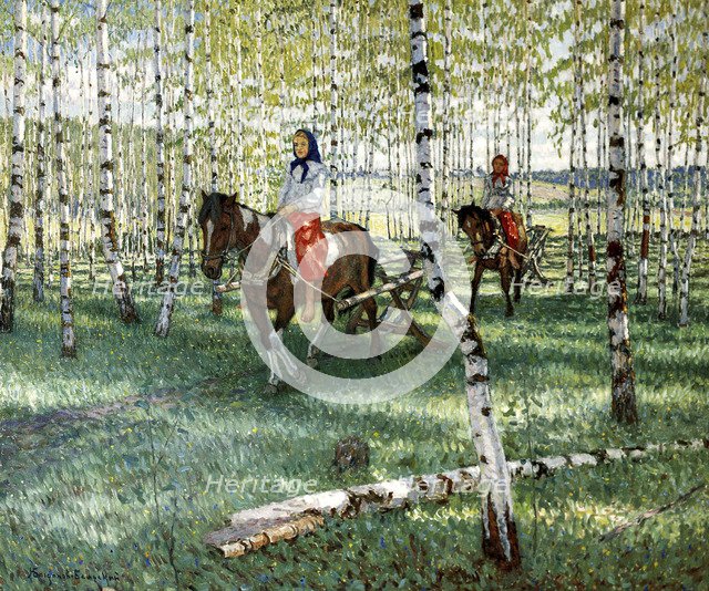 To the Work', 1921.  Creator: Bogdanov-Belsky, Nikolai Petrovich (1868-1945).