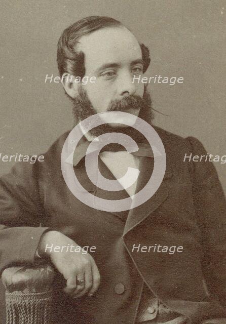 Portrait of the violinist and composer Adolphe Blanc (1828-1885), c. 1870. Creator: Photo studio Nadar.