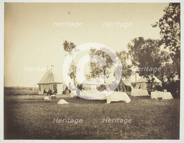 Preparation of the Emperor's Table, Camp de Châlons, 1857. Creator: Gustave Le Gray.