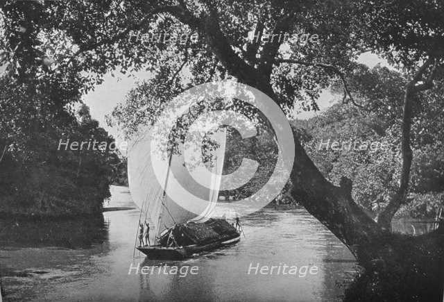 'Padda Boat in Full Sail', c1890, (1910). Artist: Alfred William Amandus Plate.