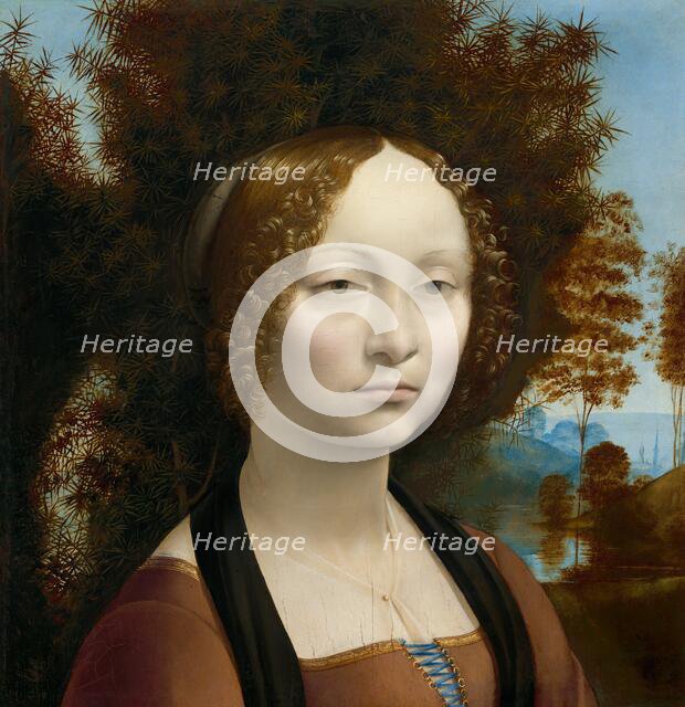 Ginevra de' Benci [obverse], c. 1474/1478. Creator: Leonardo da Vinci.