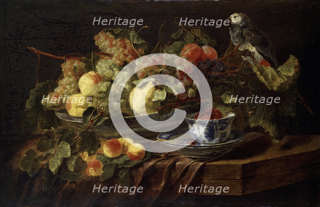 'Still Life with Fruit and Parrot', 1645.  Artist: Jan Fyt