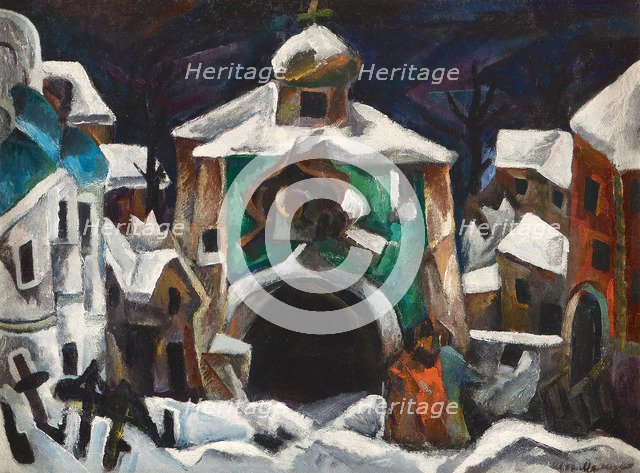 Stage design for the opera Boris Godunov by M, Mussorgsky, 1915-1916.