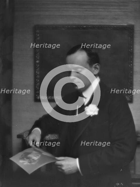 Hecht, Rudolph, Mr., portrait photograph, 1913. Creator: Arnold Genthe.