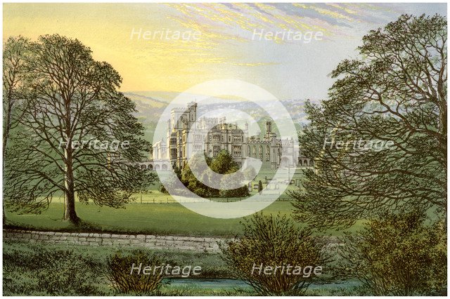 Ilam Hall, Staffordshire, home of the Hanbury family, c1880. Artist: Unknown