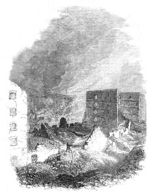 The Great Fire in Southwark: the ruins of Cotton's Wharf as seen from Tooley-Street, 1861. Creator: Unknown.