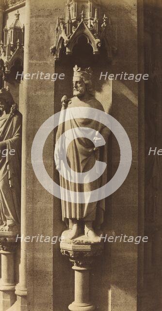 Statue of Clovis, Church of Sainte-Clotilde, Paris, 1856. Creator: Charles Marville.