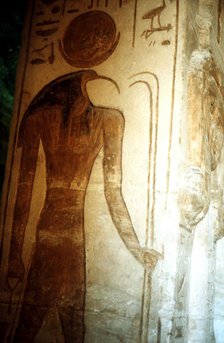 Wall painting from the Temple of Rameses II, Abu Simbel, Egypt, 13th century BC. Artist: Unknown
