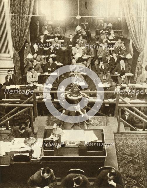 The opening of Dail Eireann, or Chamber of Deputies, Dublin, Ireland, 9 September 1922, (1935). Creator: Unknown.