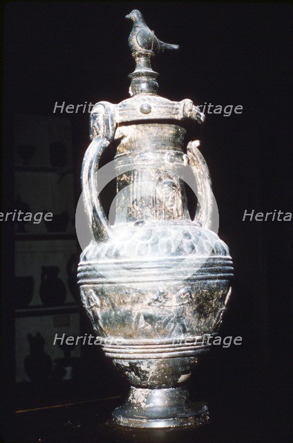 Etruscan Bucchero Vase from Chiusi, 7th century BC-6th century BC Artist: Unknown.