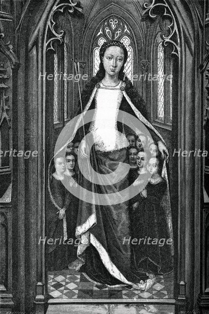 'St Ursula and the Holy Virgins, from the Reliquary of St Ursula', 1489, (1870). Artist: Unknown