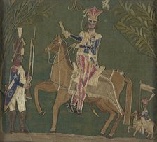 Embroidered picture-Prince Józef Poniatowski, 1st half of 19th century. Creator: Unknown.