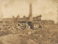 Ruines du Palais de Karnac - Vue prise à l'extrêmité du Sanctuaire, 1849-50. Creator: Maxime du Camp.