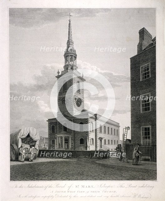 St Mary, Islington, London, 1793. Artist: John Roffe