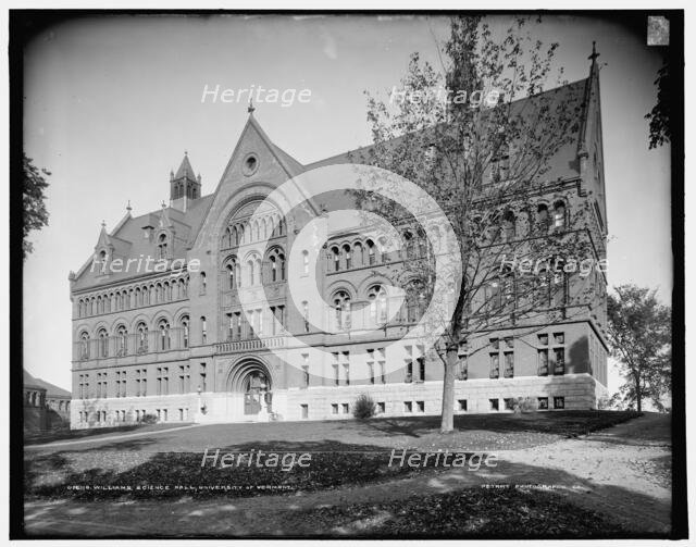 Williams Science Hall, University of Vermont, between 1900 and 1906. Creator: Unknown.