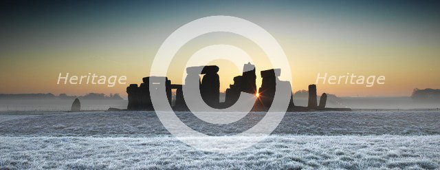 Stonehenge, Wiltshire, at sunrise, c2013. Artist: James O Davies.