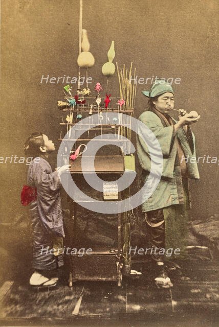 Itinerant Candy Seller, 1897. Creator: Ogawa Kazumasa.