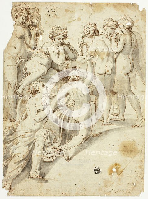 Nymphs Bathing, n.d. Creator: Giulio Testone.