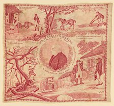 Handkerchief, England, c. 1795. Creator: Unknown.