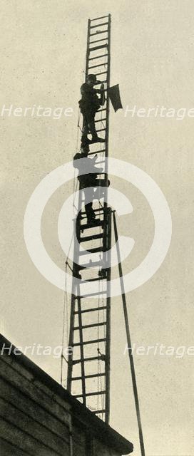 Military observers on the railway, First World War, 1914, (c1920). Creator: Unknown.