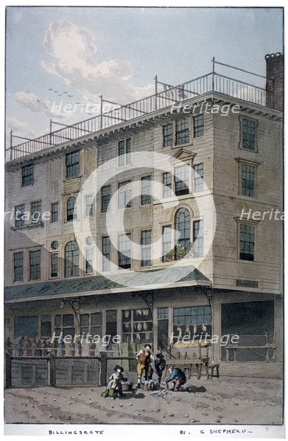 Billingsgate Market, City of London, c1810.            Artist: George Shepherd