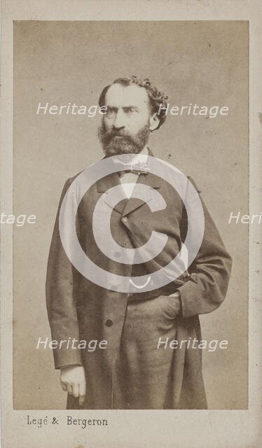 Portrait of the Composer Prosper Pascal (1825-1880), c. 1875. Creator: Photo studio Legé & Bergeron.