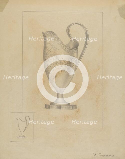 Silver Creamer, c. 1936. Creator: Vincent Carano.