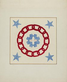 Pieced Autograph Quilt (1 Square), c. 1936. Creators: Cornelius Christoffels, Margaret Linsley.