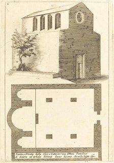 Plan and Elevation of the Church near the House of Annas, 1619. Creator: Jacques Callot.