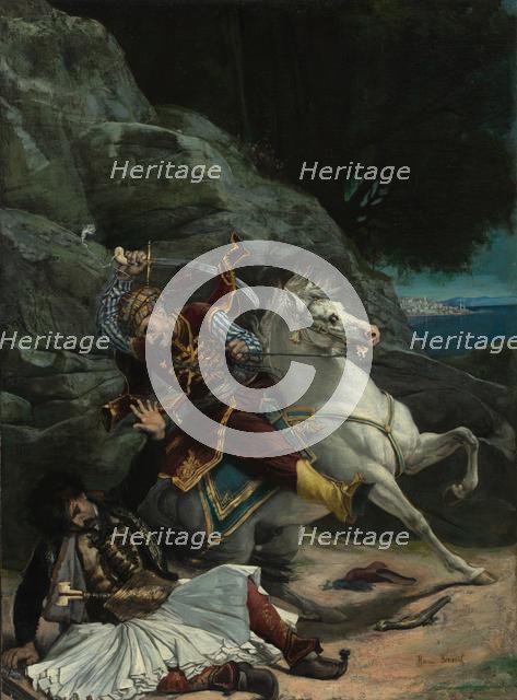 Combat of a Greek and a Turk, after 1835. Creator: Horace Vernet (French, 1789-1863), imitator of.
