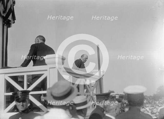 Shadow Lawn, Nj. - Summer White House, Notification Ceremonies, Sen. Ollie James, Right, 1916. Creator: Harris & Ewing.