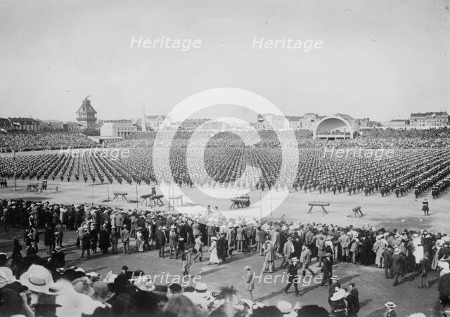 6000 girls at Sokol Sports at Prague, Austria, 1912. Creator: Bain News Service.