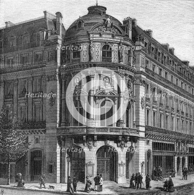The new theatre of the Vaudeville, Paris, 1869. Creator: Unknown.