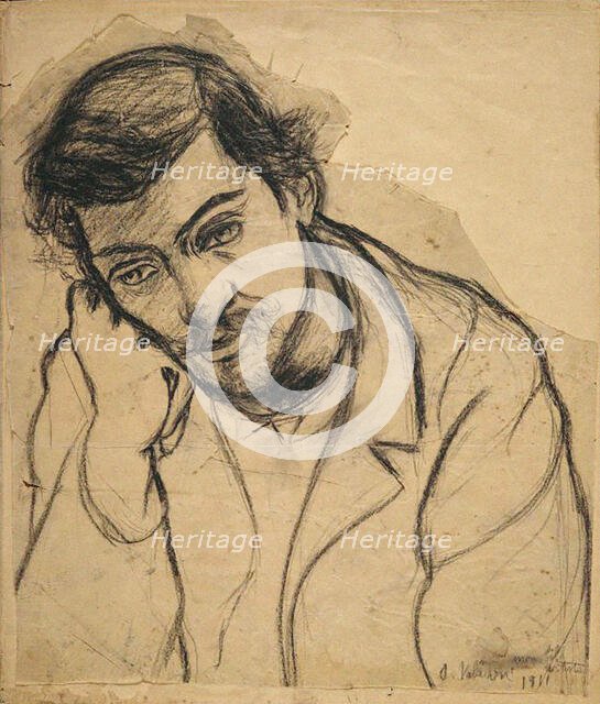 Utrillo pensif, 1911. Creator: Valadon; Suzanne (1865-1938).