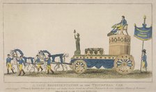 Triumphal car, pulled by four horses, June 29th, 1807. Artist: Anon