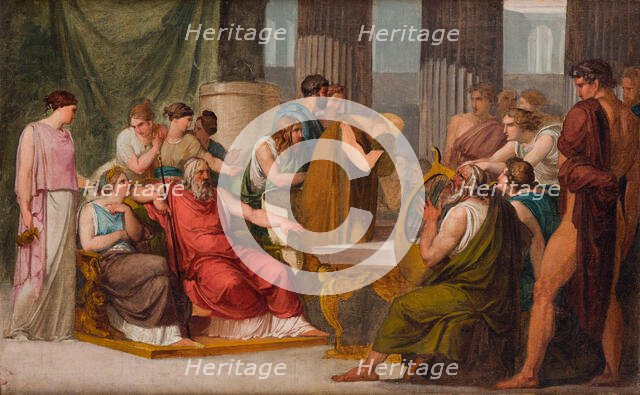 Odysseus at the Court of Alcinous, 1814-1815. Creator: Hayez, Francesco (1791-1882).