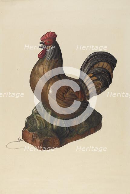 Toy Rooster, c. 1938. Creator: Mina Lowry.